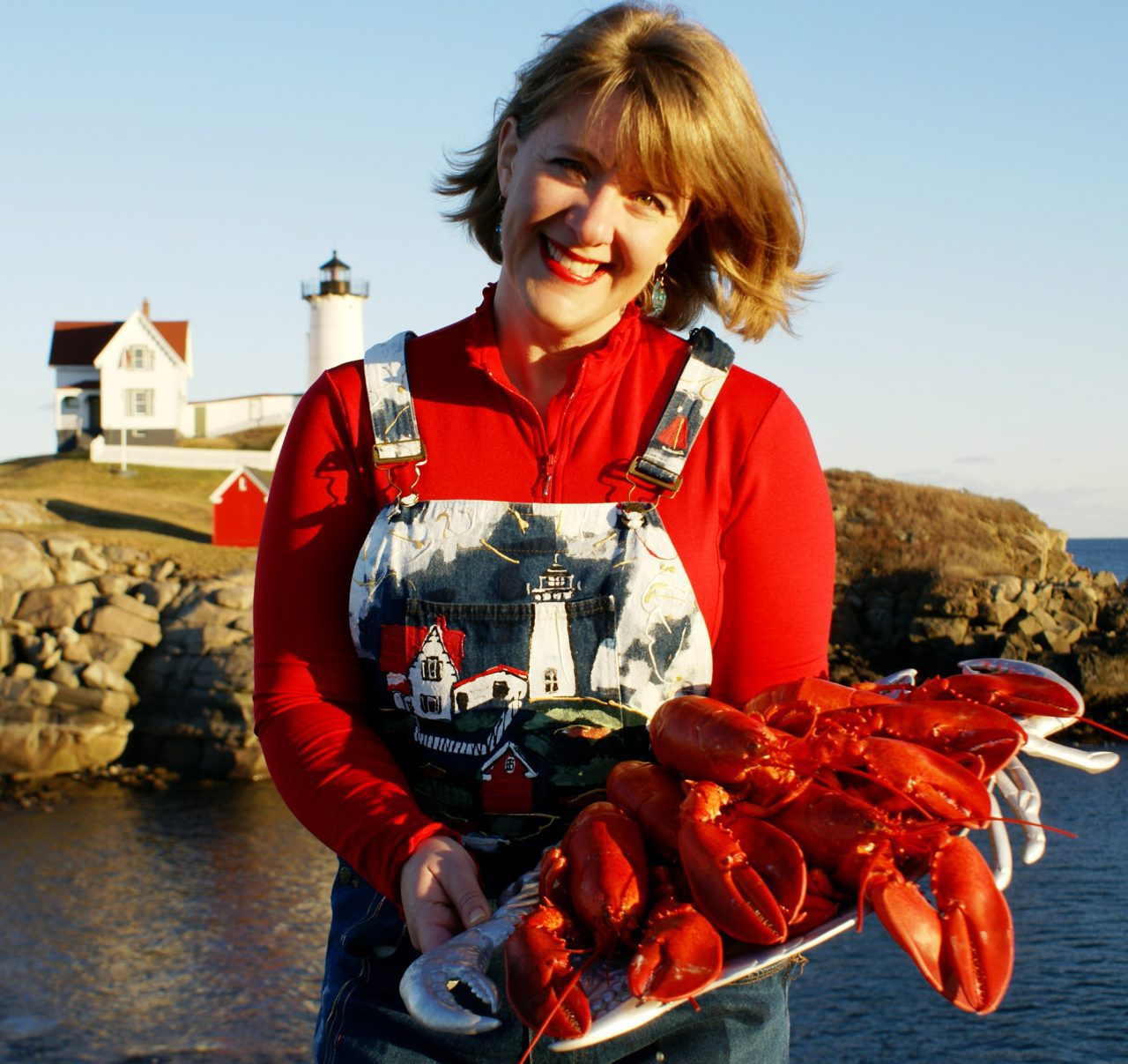 Steamed Lobsters at the Nubble Lighthouse in York, Maine